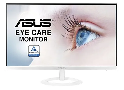 ASUS VZ279HE-W 27" Monitor, FHD, 1920 x 1080, IPS, Design Ultra-Slim, HDMI, D-Sub, Flicker Free, Filtro Luce Blu, Certificazione TUV, White