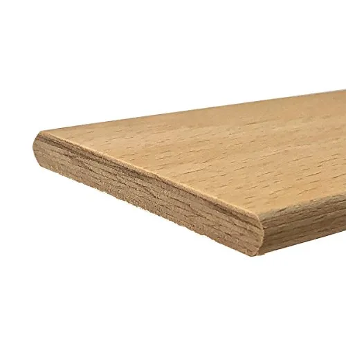 10 Listelli Curvati in Legno di Faggio - Ricambio per Doga – 6,7 X 79 X 0,8 Cm