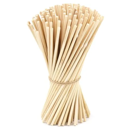 Pacco da 120 Bastoncini in Legno di Bambù Naturale Non Finito per Creazioni Fai da Te, DIY e Progetti d’Arte (15 cm x 3 mm)