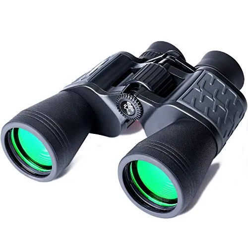 Binocolo 10x50, Potente Binocolo Compatto Binocolo Impermeabile per Adulti Visite Guidate Concerti di Osservazione Uccelli Viaggi Escursionistici