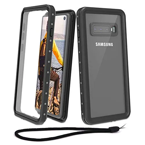 Beeasy Cover Samsung S10 IP68 Impermeabile, Custodia S10 Subacquea Protettiva Antiurto, 360 Gradi Full Body Protezione Schermo Custodia, Rugged Militare Armor Case per Samsung Galaxy S10 (4G)