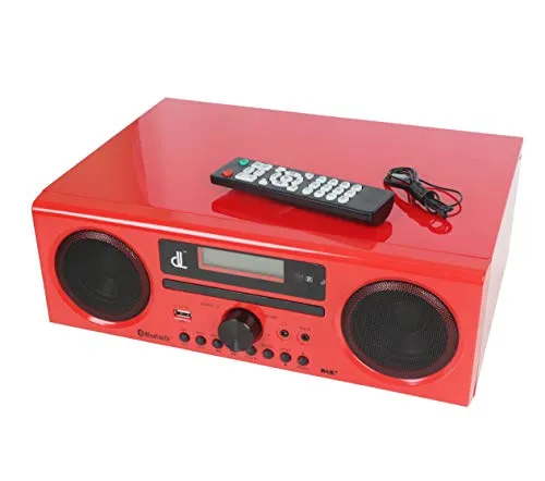 dl DAB/DAB+ DSP HiFi Digital Radio Compact Tutto in Uno Stereo Radio Lettore CD HIFI, Bluetooth, USB,FM, AUX IN, Telecomando con il Suo Altoparlante 2 * 15W Ad Alta Potenza