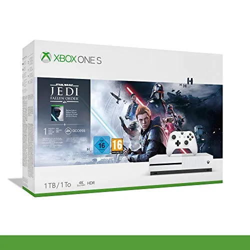 Xbox One S 1TB Bundle Star Wars Jedi: Fallen Order Deluxe Edition, 1Mese EA Access + 1 Mese Live Gold + 1 m Gamepass - Bundle - Xbox One