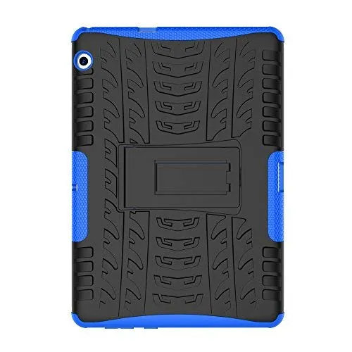 Skytar Huawei MediaPad T3 10 Cover,Ibrido Armor Protezione Dual Layer in TPU Silicone & Duro PC Custodia per Huawei MediaPad T3 10 da 9,6 Pollici Tablet Cover Caso con Il Braccio,Blu