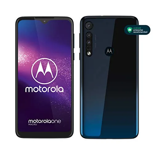 Motorola One Macro (6,2" HD+ display, Macro vision camera, 64GB/ 4GB, Android 9.0, dual SIM smartphone), Space Blue