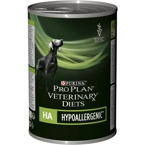 PURINA PRO PLAN VETERINARY DIETS HA Hypoallergenic Cibo Umido Anallergico per Cani, 12 Confezioni da 400 grammi