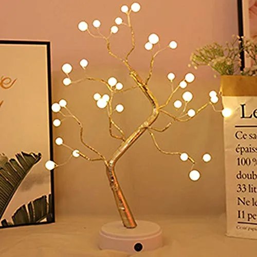 Albero Bonsai Lampada da Tavolo, Regolabile Rami Luci Fai Rame Filo 36/108 LED Design Albero, Luce Ricarica USB Luce Notturna Lampada da Scrivania per Casa Festa Matrimonio Festival Decorazione