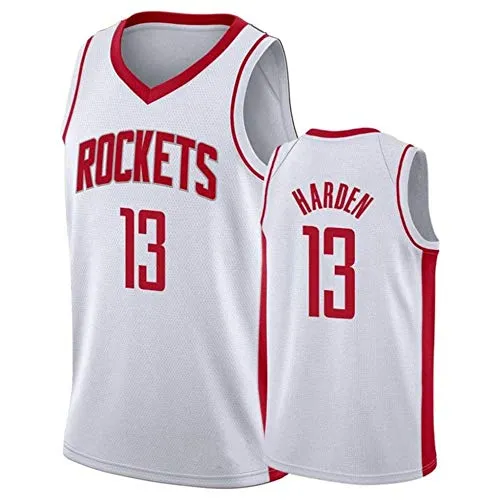 ZZH NBA Houston Rockets-#13, James Harden Summer Sports NBA Jersey Divise, Basket per Adulti Abbigliamento, Sportivo Allenamento Senza Maniche Unisex,White 3-S