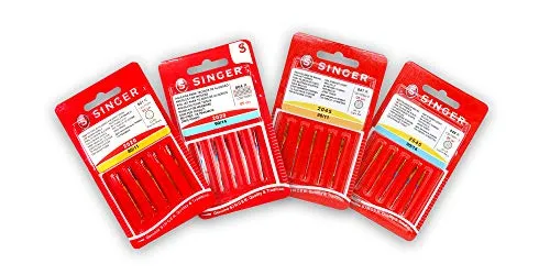 Singer Kit di 4 confezioni da 5 aghi per cucire, universali, cotone e maglia (Stretch) spessori 80/12 e 90/14 130/705