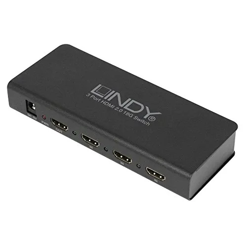 Lindy Switch 3 1 Hdmi 2.0 4K Uhd Hdr (18Gbit/S, Nero