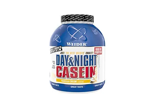 Weider Day & Night Proteine della Caseina, Sapore Vaniglia - 1.8 kg