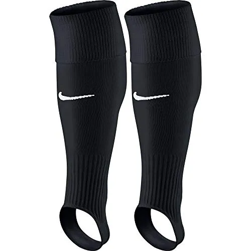 Nike Perf Stirrup-Team, Calzettoni da Calcio Senza La Parte del Piede Uomo, Nero (Nero/Bianco) (Bianco), L