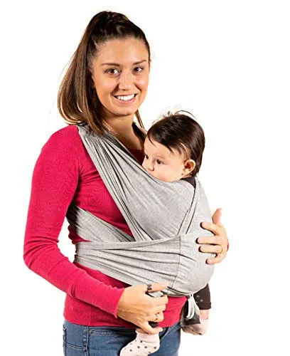 Kalpas®| Fascia porta bambino facile da indossare - Taglia unica Unisex - Marsupio neonati multiuso adatto fino a 15kg Fascia porta bebe - Design Registrato