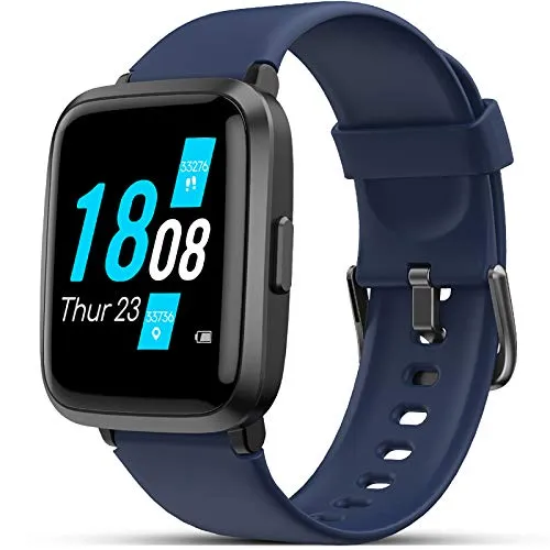 Smartwatch, LIFEBEE Orologio Fitness Uomo Donna, Smart Watch con Saturimetro (SpO2)/Misuratore Pressione/Cardiofrequenzimetro da Polso, Fitness Tracker Sport Impermeabile 5ATM Bambini per Android iOS