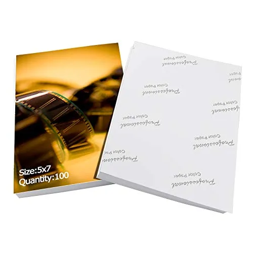 Eono Essentials carta fotografica formato 13 x 18, glossy, 200 g/mq, per stampanti a inchiostro, colore bianco, 100 fogli