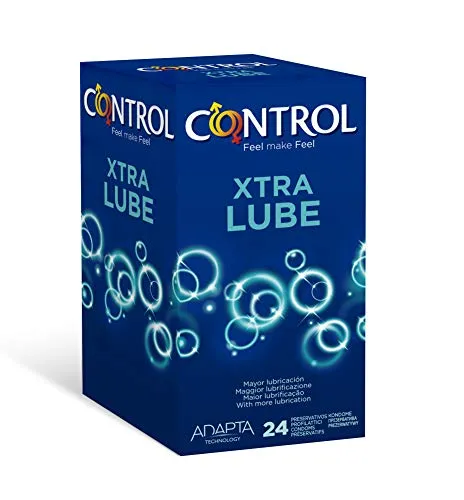 CONTROL Xtra Lube, 24 Profilattici Extra Lubrificati, Standard