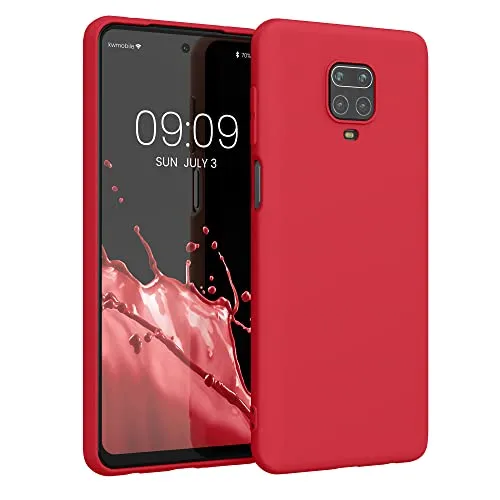 kwmobile Custodia Compatibile con Xiaomi Redmi Note 9S / 9 Pro / 9 Pro Max Cover - Back Case per Smartphone in Silicone TPU - Protezione Gommata - red cherry