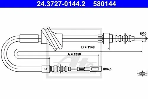 ATE 24372701442 Cavo di comando del freno