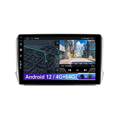1 DIN Android 10 Autoradio Per Peugeot 208/2008 (2013-2017) |4G+64G|Fotocamera posteriore GRATUITI|10 Pollici|Supporta Mirror-link/Controllo del volante/4G/WiFi/Bluetooth/DAB/Carplay