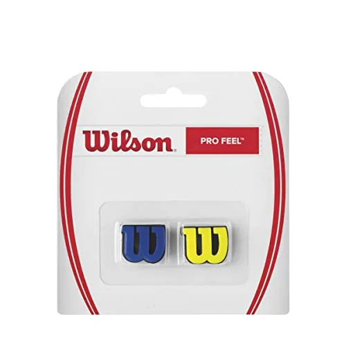 Wilson PRO Feel, Antivibrazione con Logo per Racchetta Unisex-Adulto, Giallo/Oro, 2 Pezzi