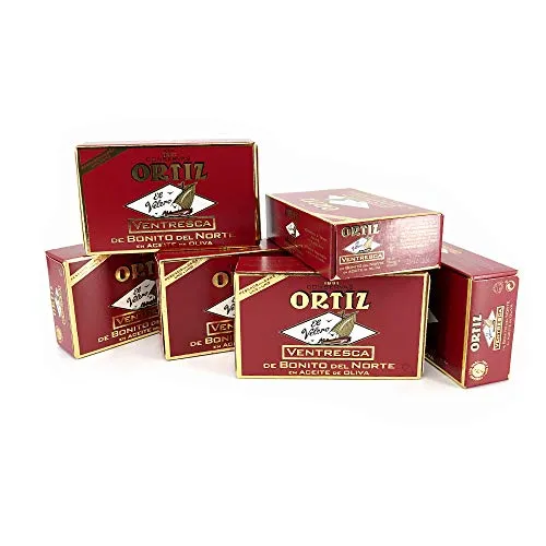 Atún Pack 6 Ventresca de Bonito ORTIZ - 6 latas de conserva de Ventresca de Bonito