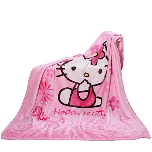 YIMU Coperta con stampa di Hello Kitty, morbida coperta in flanella per ragazzi, ragazze, bambini e neonati (Hello Kitty 1)