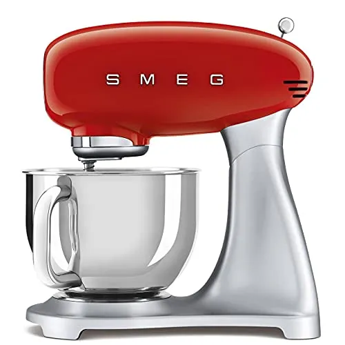 SMEG Impastatrice planetaria, Robot da Cucina SMF01RDEU, Rosso