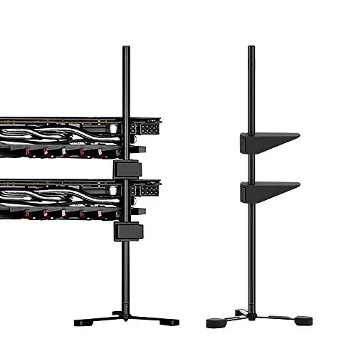 6amLifestlye GPU Holder Supporto Fai-da-Te per Scheda Video Scheda Grafica Singola o Doppia, GPU Vertical Stand Nero