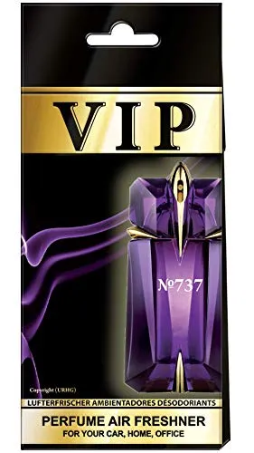 5 X caribi VIP Deodorante per auto, a casa o in ufficio con Parfume Profumo di №737 - Thierry Mugler Alien