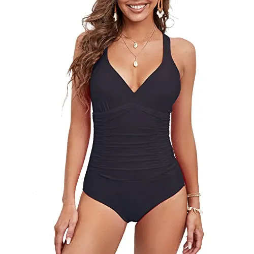 TcIFE Costume da Bagno Intero da Donna Costumi Interi con Scollo a V Controllo della Pancia Sexy Monokini