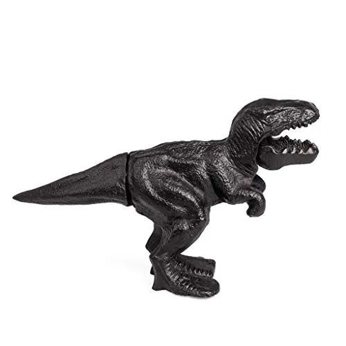 Balvi Schiaccianoci Dinosaur Colore Nero a Forma di Dinosauro T-Rex Ferro