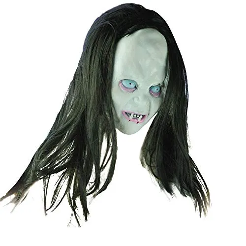FNKDOR Halloween Horror Latex Full Face Fantasma di Risentimento Mask Gioco di Ruolo Mascherare Maschera da Festa Halloween Costume Party Terrore Mascherare Puntelli J