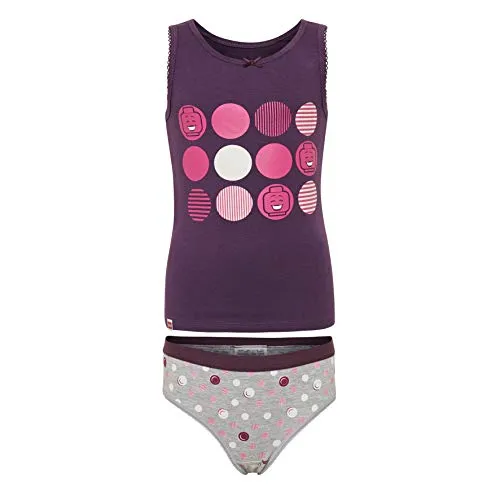 Lego Wear Lego Girl CM Completo Intimo, Multicolore (Dark Purple 692), 12 Anni Bambine