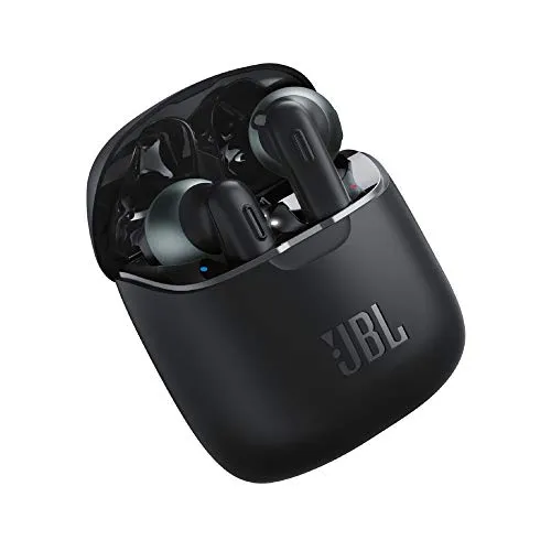 JBL TUNE 220TWS Cuffie Earbuds True Wireless Bluetooth – Auricolari senza fili con microfono per Musica, Chiamate e Sport – Fino a 3h di autonomia + 17h extra – Colore Nero