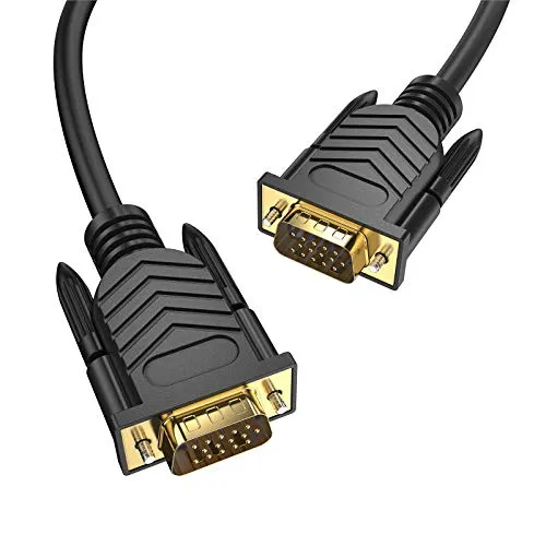 TESmart Cavo VGA, VGA a VGA, cavo per monitor, da maschio a maschio, cavo VGA/S-VGA, cavo per monitor D-Sub, 15 poli (1,5 m)