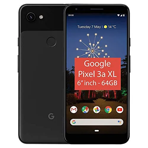 Google Pixel 3A XL da 64 GB, smartphone Android 9.0 (3A XL, colore nero “Just Black”)