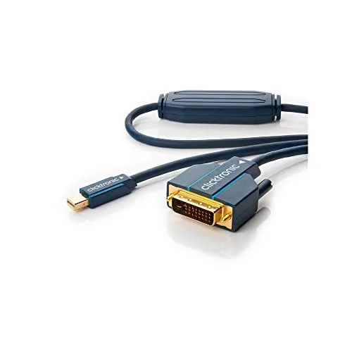 Clicktronic 70748 Cavo Adattatore Mini DisplayPort/DVI, 2 m Lunghezza del Cavo