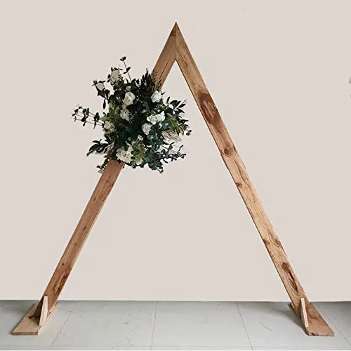 Tightstore Triangolo Arco di Nozze, Arco di Legno per Cerimonia di Nozze, Arco di Matrimonio per Cerimonia, Triangolo Arco Legno Naturale