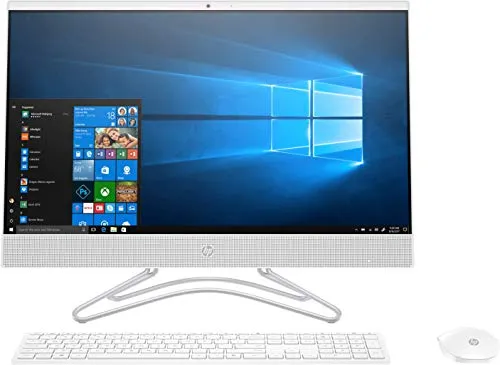 HP 24-f0072ns - PC desktop all-in-one (Intel Core i5-9400T, 8 GB di RAM, SSD da 512 GB PCIe NVMe M.2, Intel UHD 630, FreeDOS) bianco neve