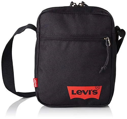 Levi's Mini Crossbody Solid (red Batwing) Uomo Borse a spalla Nero (Regular Black) 5.5x15.5x21 cm (W x H x L)