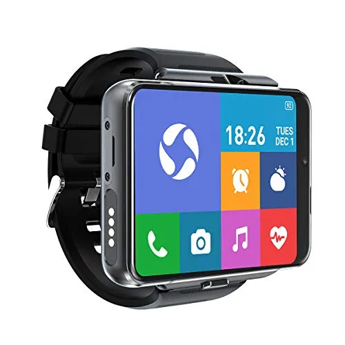 [4U.com] 4G/LTE Smart Watch Phone Android 9.0 4-Core CPU 4 GB+64 GB 2.88 "HD Schermo 13MP+5MP Doppia Fotocamera 2300mAh IP65 Impermeabile WiFi Bluetooth GPS Sport Frequenza cardiaca