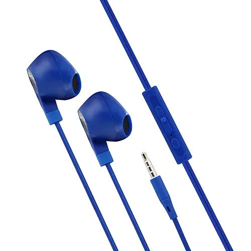 MOOOV 493160 - Cuffie intrauricolari con microfono integrato, colore: Blu