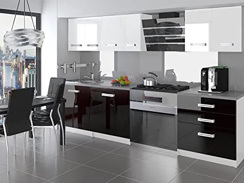 OTELLO | Cucina Completa Modulare + Lineare L 180cm 6 pz | Piano di lavoro INCLUSO | Set di mobili da cucina