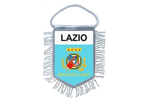 Akachafactory Bandiera bandierina Auto Gagliardetto Nazioni Auto Italia Lazio