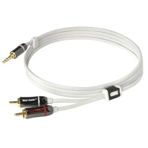 Real Cable-J35M2M/3M00-Cavo Jack Stereo 3 m, colore: bianco