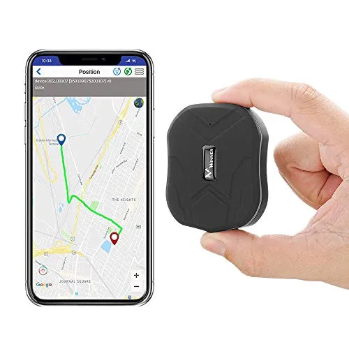 Mini GPS Tracker,TKMARS Micro Gps Tracker Spia 1500mAh Localizzatore GPS per Auto Moto Bambini, Antifurto Magnetico Impermeabile Senza Abbonamento con SOS SMS Geofence Alarm APP Gratuita miniTK905