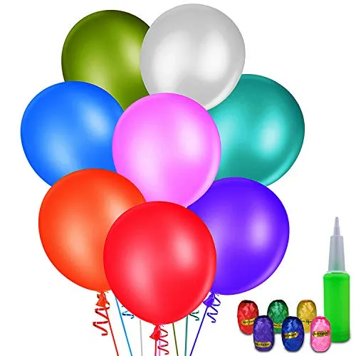 MOOKLIN 100 Pezzi Palloncini Palloncini Rotondi Palloncino in Lattice Palloncini Colorati per Partito Compleanno Nozze o Decorazione Natalizia