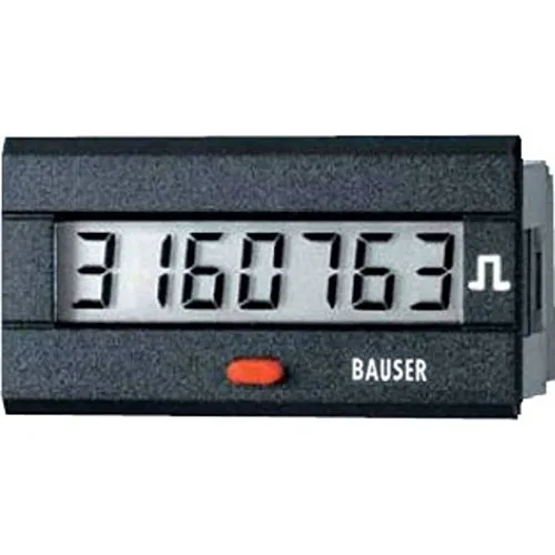 Bauser 3810.3.1.1.0.2 Contatore di tempo o di impulsi digitale- Novità! Soluzione Twin Dim. installazione 45 x 22 mm