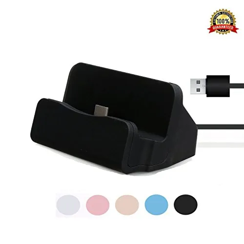 YooGoal USB TYPE C di Ricarica Docking Station, Caricabatterie da Tavolo tipo C supporto di ricarica e sincronizzazione per S9,S9 Plus, OnePlus,LG, HTC, Google Pixel, Xperia e altro - nero