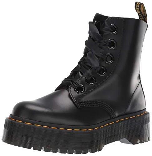 Dr. Martens 6 Eye Boot, Anfibi Donna, Black Buttero, 38 EU